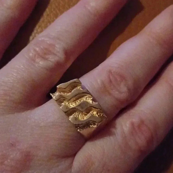 💙🌹Gold plated nugget ring - Picture 4 of 9